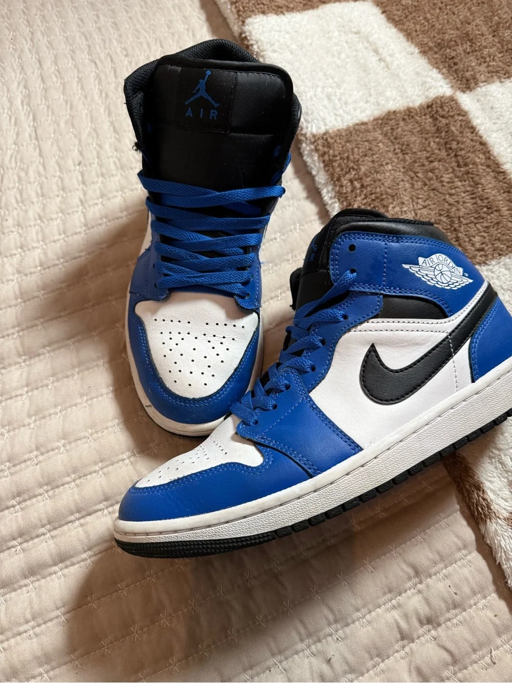 Jordan Mid-Top “game royal” Sneakers in Blue, White & Black